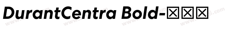 DurantCentra Bold字体转换